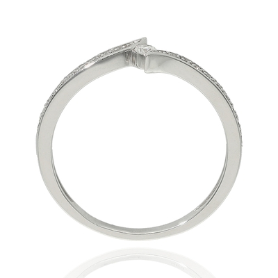 Fehér arany gyűrű 51-es méret (B49392)